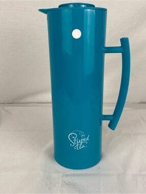 Steeped Tea Insulated Carafe Pitcher Blue Thermal Jug turquoise insulated EUC